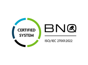 Nexam, ISO27001 and BNQ logos