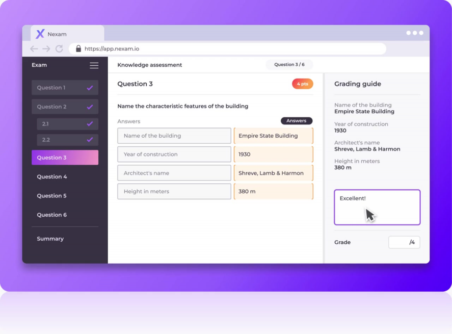 Annotation and feedback tool for grading assessment