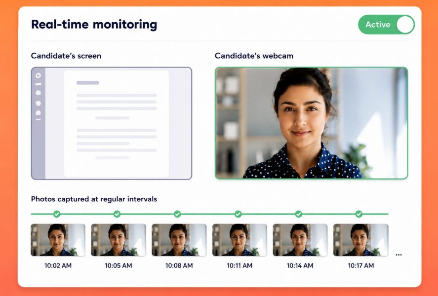 Real-time exam monitoring