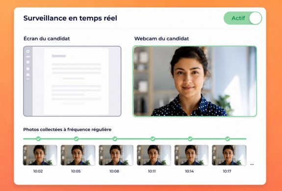 Surveillance examen en ligne en temps réel