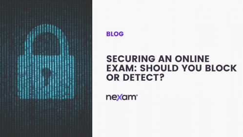 Securing an online exam: should you block or detect?